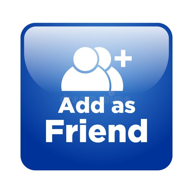 Add as friend button stock illustration. Illustration of colourful ...